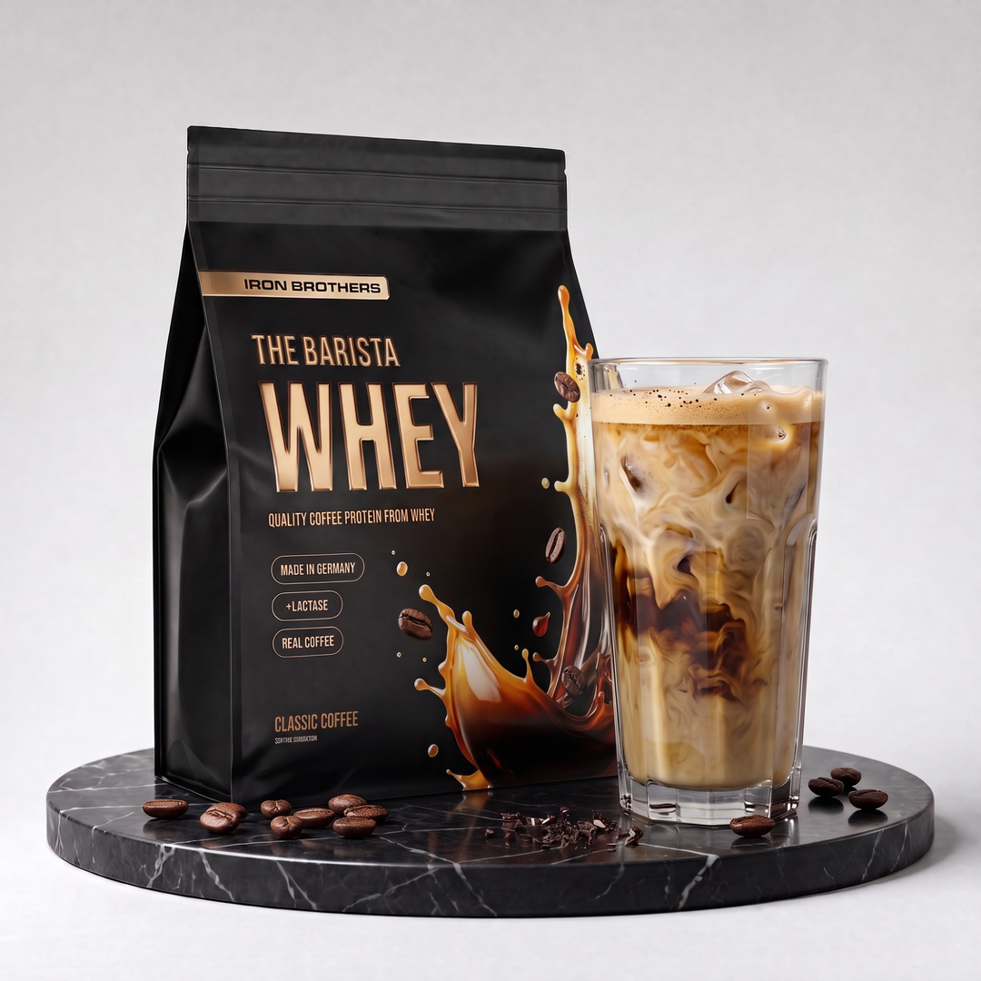 The Barista Whey Proteinkaffee von Iron Brothers Classic Coffee - Kaffee Geschmack - Design, Wirkung und Geschmack #geschmack_classic-coffee