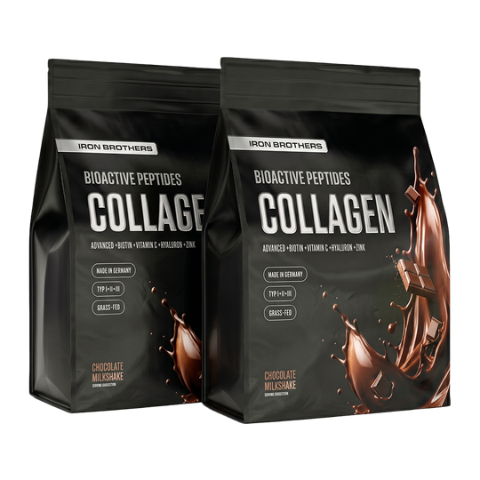 2kg Collagen Advanced Doppelpack von Iron Brothers Chocolate Milkshake - Schokoladen Geschmack #geschmack_chocolate-milkshake