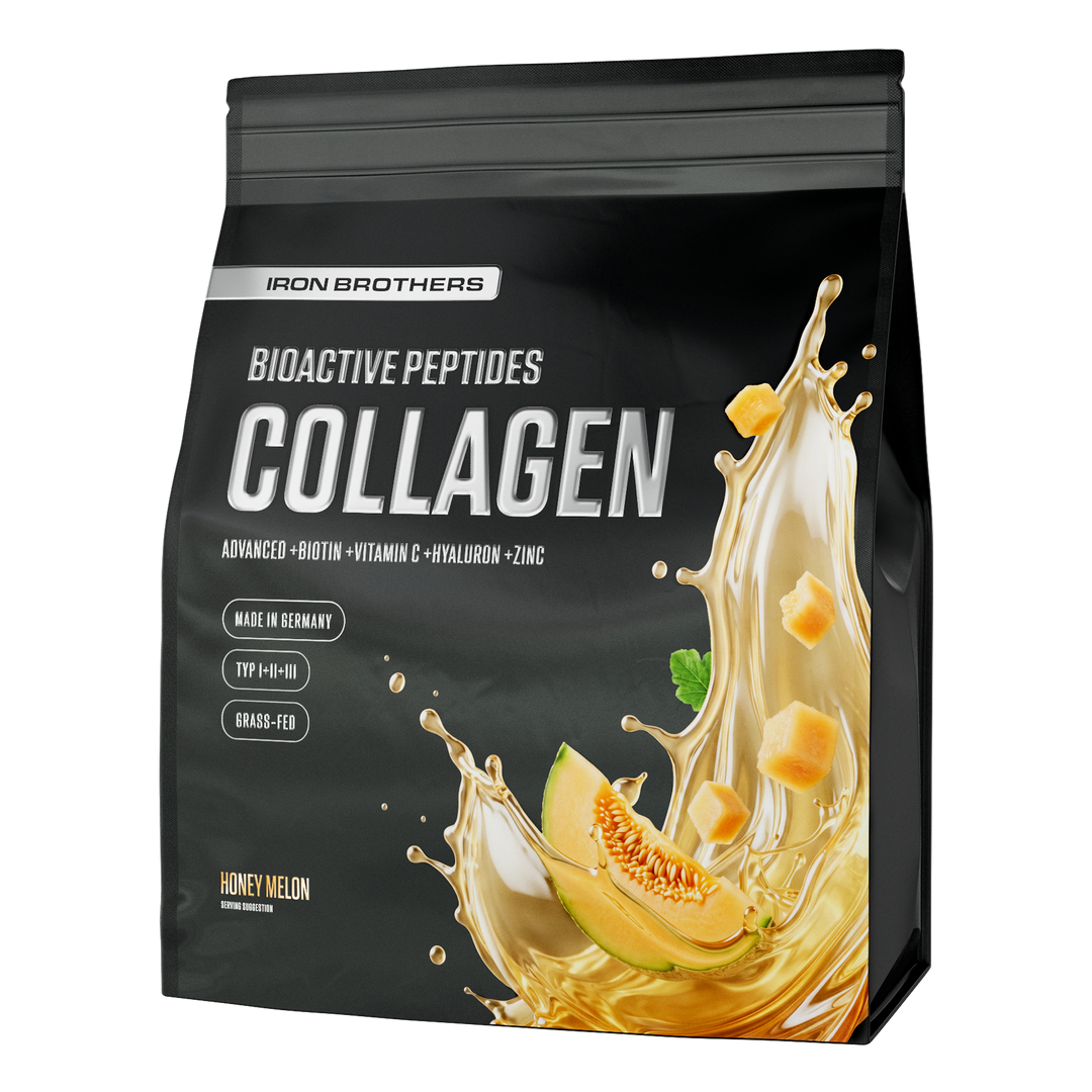1kg Collagen Advanced von Iron Brothers Honey Melon - Melonen Geschmack #geschmack_honey-melon