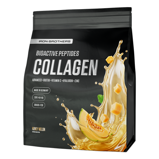 1kg Collagen Advanced von Iron Brothers Honey Melon - Melonen Geschmack #geschmack_honey-melon
