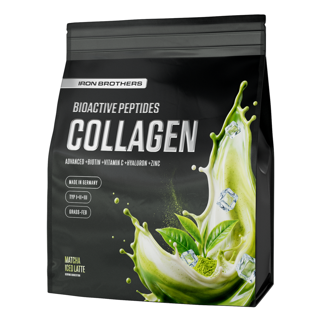 1kg Collagen Advanced von Iron Brothers Matcha Iced Latted - Matcha Geschmack #geschmack_matcha-iced-latte
