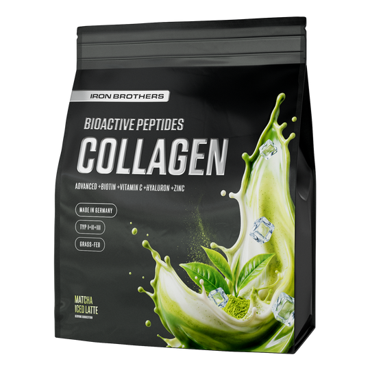 1kg Collagen Advanced von Iron Brothers Matcha Iced Latted - Matcha Geschmack #geschmack_matcha-iced-latte