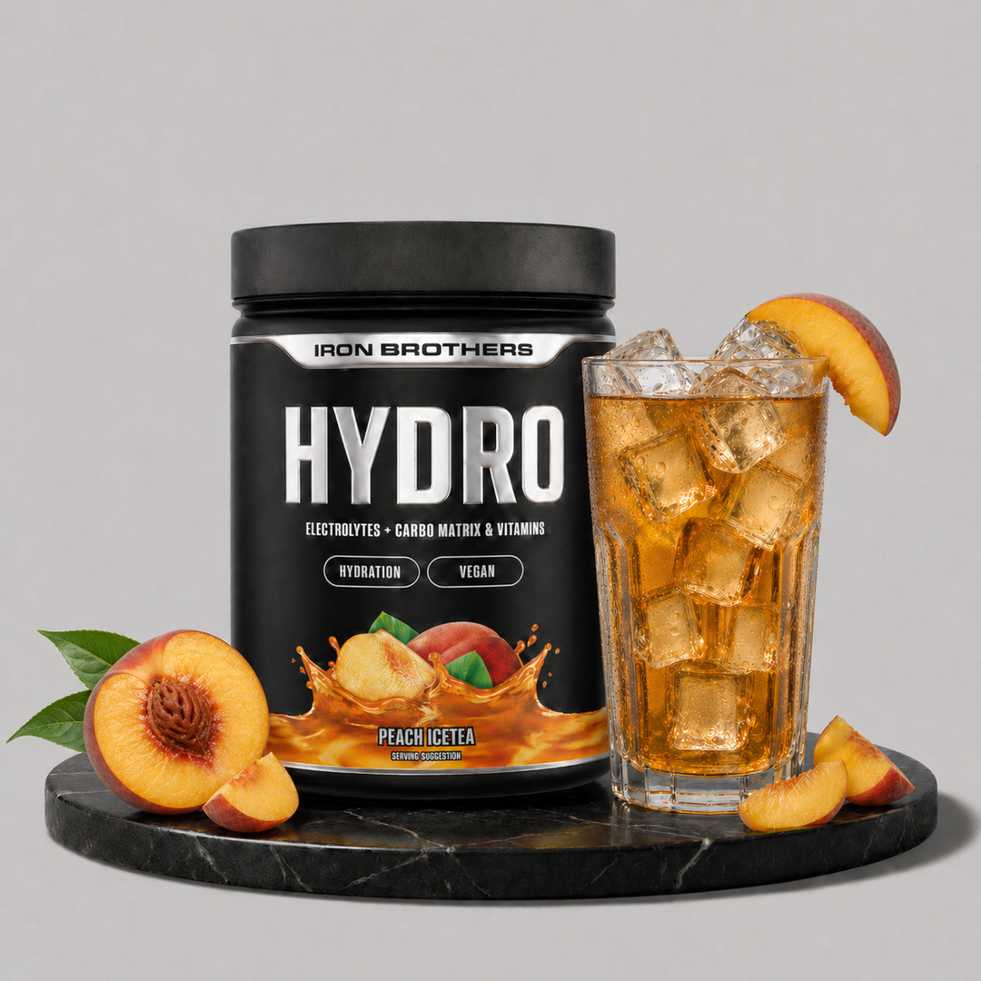 Hydro Fuel - Electrolytes Doppelpack von Iron Brothers - Peach Icetea - Design, Wirkung und Geschmack #geschmack_peach-icetea