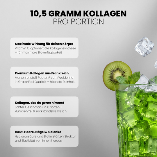 Collagen Advanced von Iron Brothers Tropical Kiwi - Kiwi Geschmack - Vorteile #geschmack_tropical-kiwi
