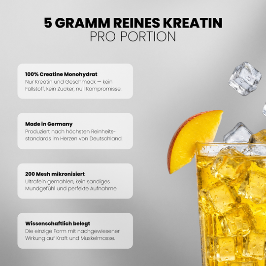 Creatine Flavoured, Mango Maracuja - Ultra Pure Creatine Monohydrate - Mango Maracuja Geschmack - Vorteile #geschmack_mango-maracuja