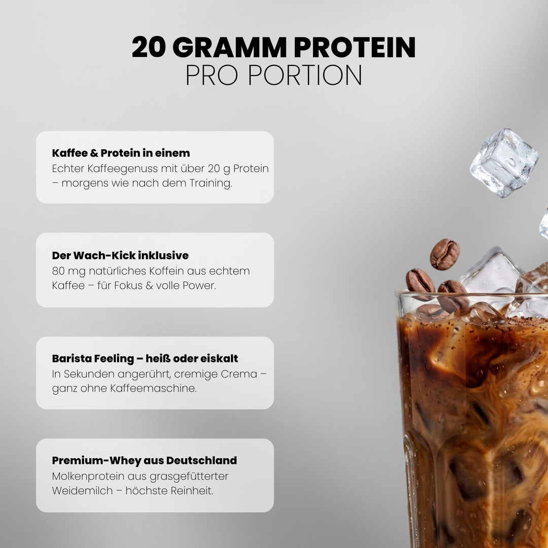 The Barista Whey Proteinkaffee von Iron Brothers Melty Mochaccino - Schokoladen Kaffee Geschmack - Vorteile #geschmack_melty-mochaccino