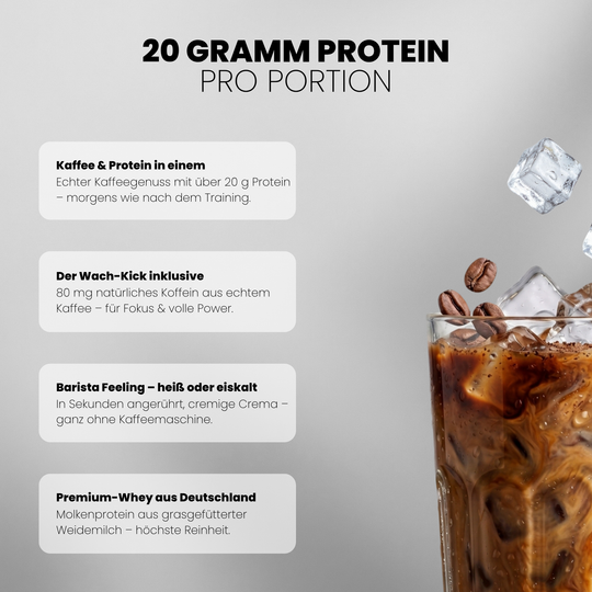 The Barista Whey Proteinkaffee von Iron Brothers Melty Mochaccino - Schokoladen Kaffee Geschmack - Vorteile #geschmack_melty-mochaccino