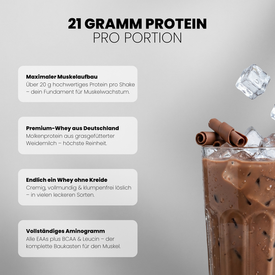 Whey Protein Doppelpack von Iron Brothers Chocoholic Champion - Schokoladen Geschmack - Vorteile #geschmack_chocoholic-champion