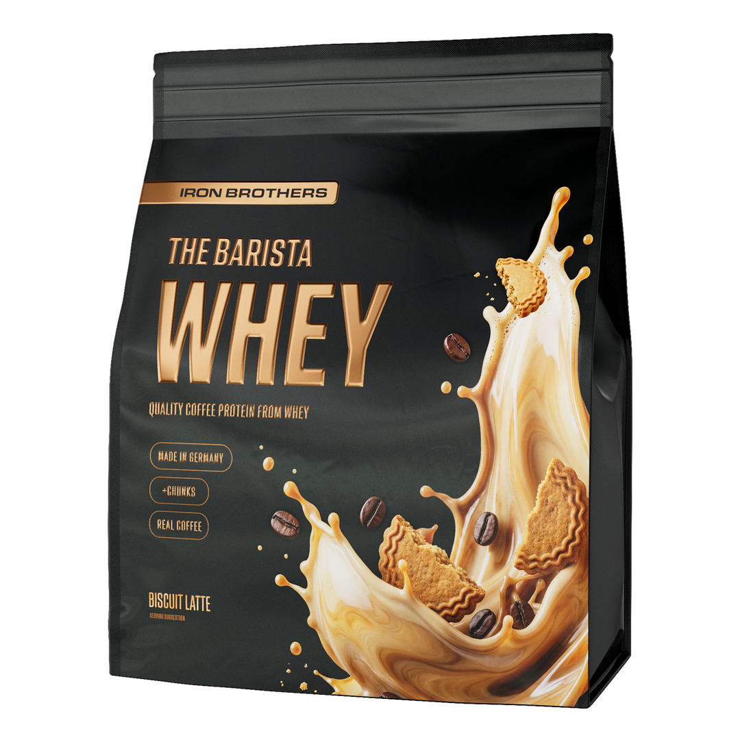 1kg The Barista Whey Proteinkaffee von Iron Brothers Biscuit Latte - Keks Kaffee Geschmack #geschmack_biscuit-latte
