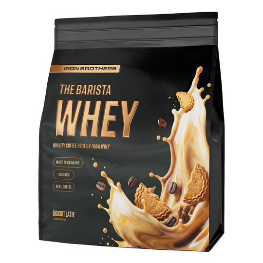 1kg The Barista Whey Proteinkaffee von Iron Brothers Biscuit Latte - Keks Kaffee Geschmack #geschmack_biscuit-latte