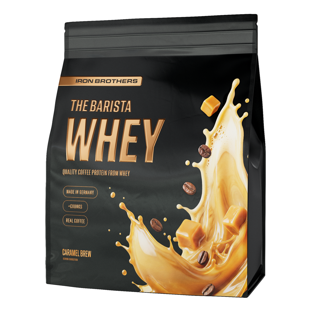 1kg The Barista Whey Proteinkaffee von Iron Brothers Caramel Brew - Karamell Kaffee Geschmack #geschmack_caramel-brew