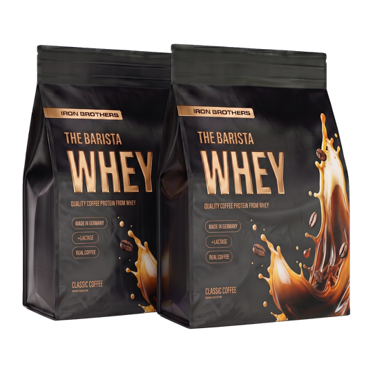 2kg The Barista Whey Proteinkaffee Doppelpack von Iron Brothers Classic Coffee - Kaffee Geschmack #geschmack_classic-coffee