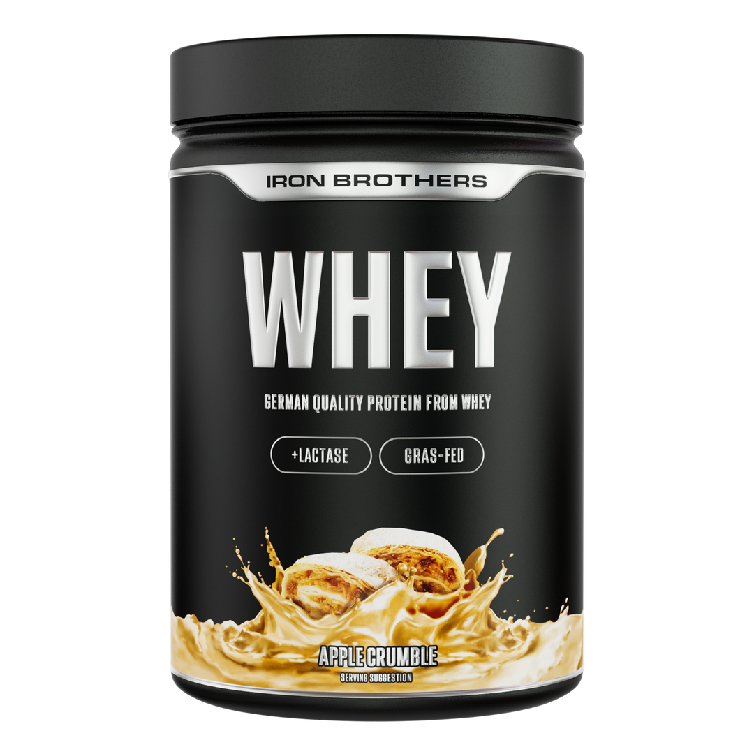 Iron Brothers Whey Protein Konzentrat Apple Crumble Geschmack 908g Dose, Apfelkuchen