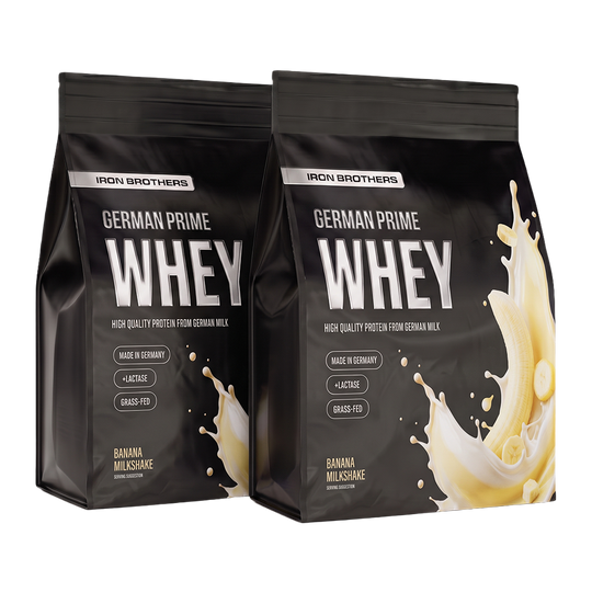 2kg Whey Protein Doppelpack von Iron Brothers Banana Milkshake - Bananen Geschmack #geschmack_banana-milkshake