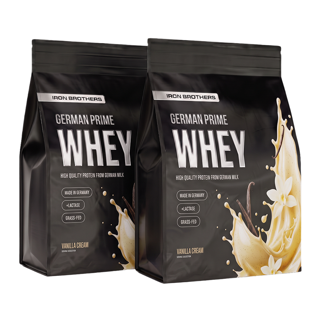 2kg Whey Protein Doppelpack von Iron Brothers Vanilla Cream - Vanille Geschmack #geschmack_vanilla-cream
